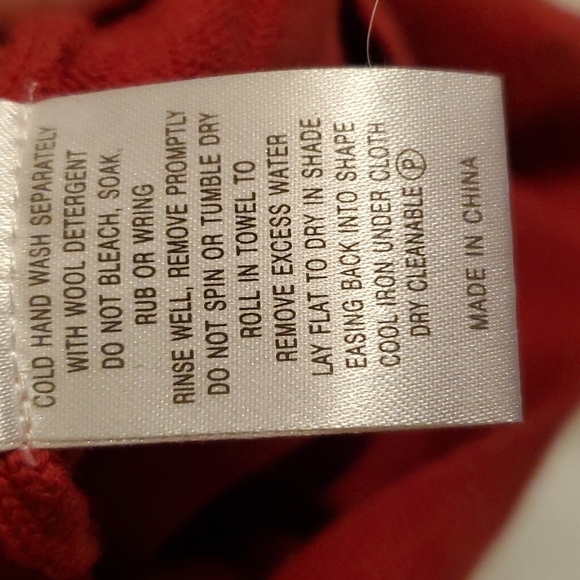 Witchery Man Sweater Size L  Wool Cotton Blend Red - Picture 5 of 8